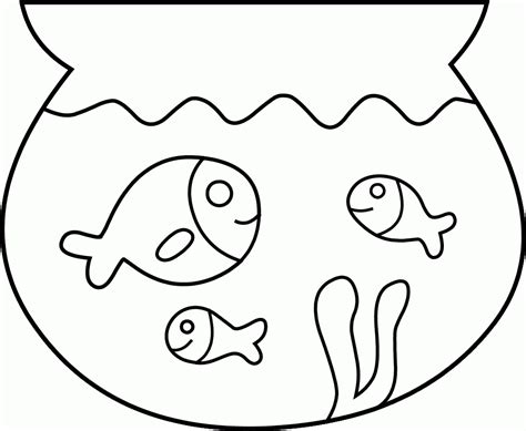Fish bowl coloring pages for kids source : Fish Bowl Coloring Sheet - Cliparts.co - Coloring Home