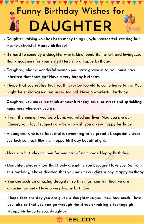 Happy Birthday Daughter: 30 Best Happy Birthday Wishes for Daughter! • 7ESL