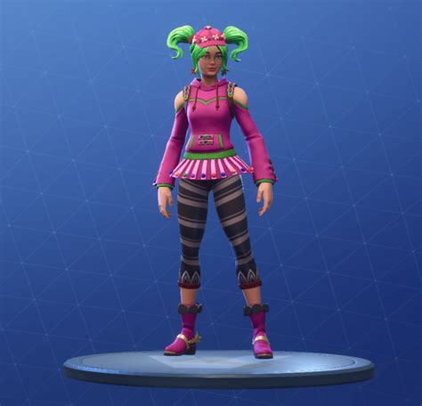 She wears a pink hoodie with brown straps on the shoulder, it has holes that contain jellybeans. Zoey Fortnite Outfit Skin How to Get + Unlock Info ...