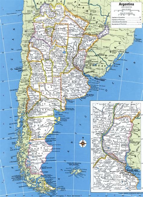 Argentina Detailed Map With Cities And Townsfree Printable Map Of