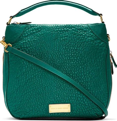 Marc By Marc Jacobs Green Pebbled Leather Shoulder Bag Leather