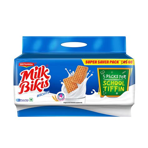 Britannia Milk Bikis Biscuits Plain 500 Gram