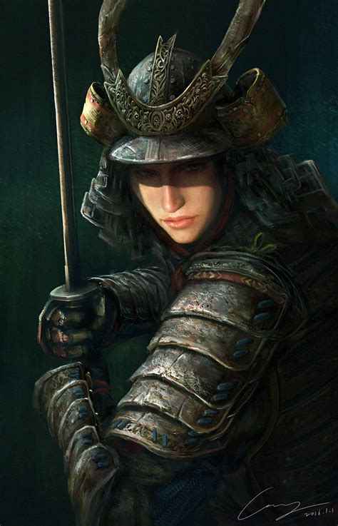 Female Warrior Zhiyong Li Warrior Woman Female Samurai Warrior