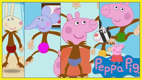 5 Peppa Pig Little Monkeys Jumping On The Bed Five Little Peppa Pig