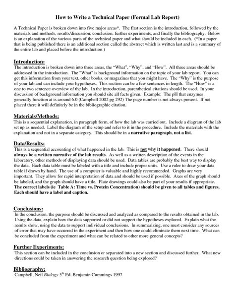 Biology Lab Report Template 2 Professional Templates Lab Report