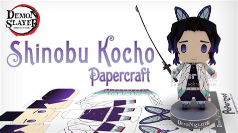 Papercraft Demon Slayer Shinobu Kocho Видео по шагам Очумелые ручки