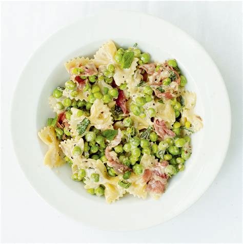 Farfalle With Prosciutto Mint And Peas From Around The World In 80