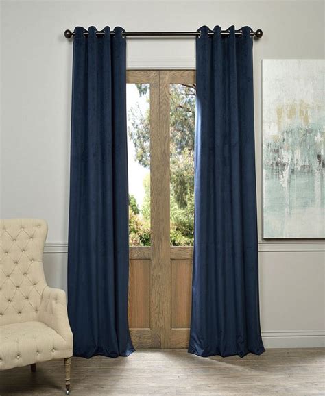 Exclusive Fabrics And Furnishings Signature Grommet Blackout Velvet 50 X 120 Curtain Panel