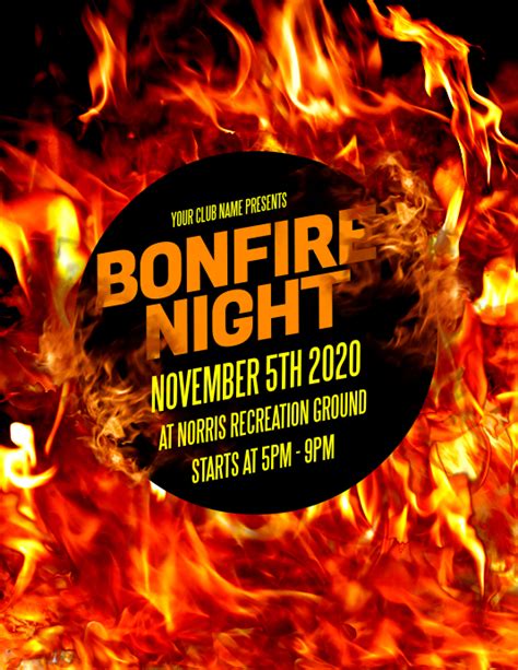 Bonfire Night Flyer Template Postermywall