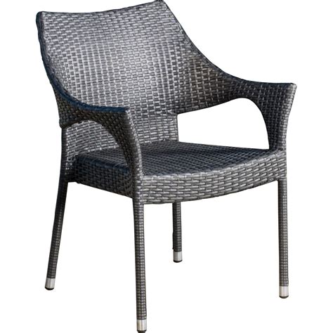 Explore wicker, aluminum, cushion, and wrought iron patio dining chairs in trendy and traditional styles. Home Loft Concepts Norm Outdoor Wicker Arm Chair & Reviews ...