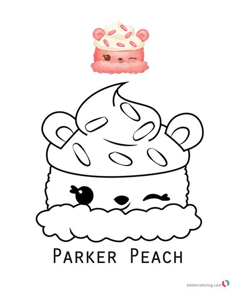 The ones i got are nice bright colors. Num Noms Coloring Sheet Series 2 Parker Peach - Free ...