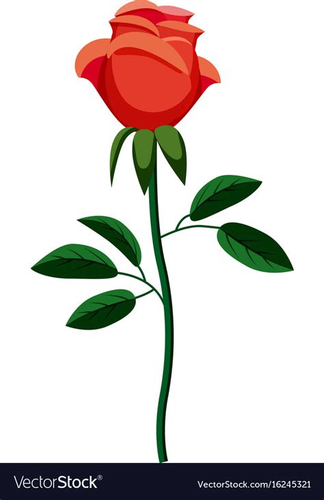 Rose Icon Cartoon Style Royalty Free Vector Image