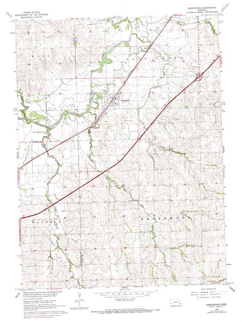 Greenwood Topographic Map 124000 Scale Nebraska