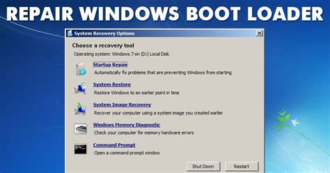 How To Manually Repair Windows Boot Loader Problems