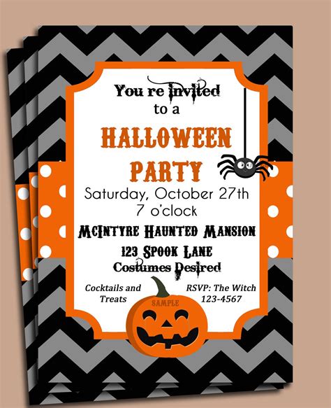 Halloween Party Invitation Idea Printable Halloween Party Invitations