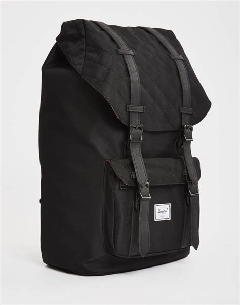 Lyst Herschel Supply Co Little America Quilted Backpack Black In