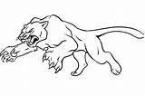 Panther Coloring Printable Categories sketch template