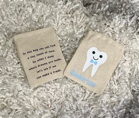 Tooth Fairy Bags Tooth Storage Personalized Tooth Bag Etsy Uk