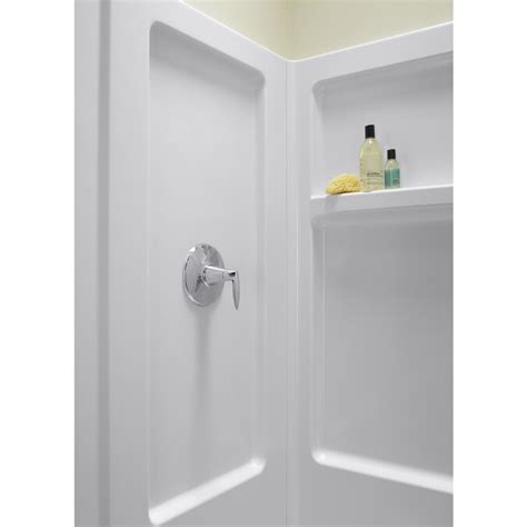 sterling advantage white 4 piece alcove shower kit common 34 in x 36 in actual 34 in x 36 in