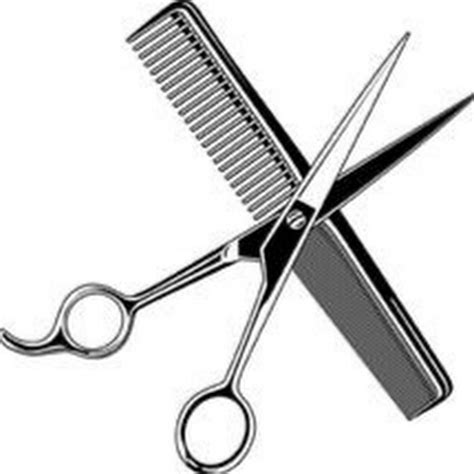 Haircut Scissors Cartoon Hair Stylist Holding Scissors Vector