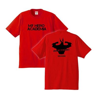 僕のヒーローアカデミア TOWER RECORDS T shirts レッド Lサイズ