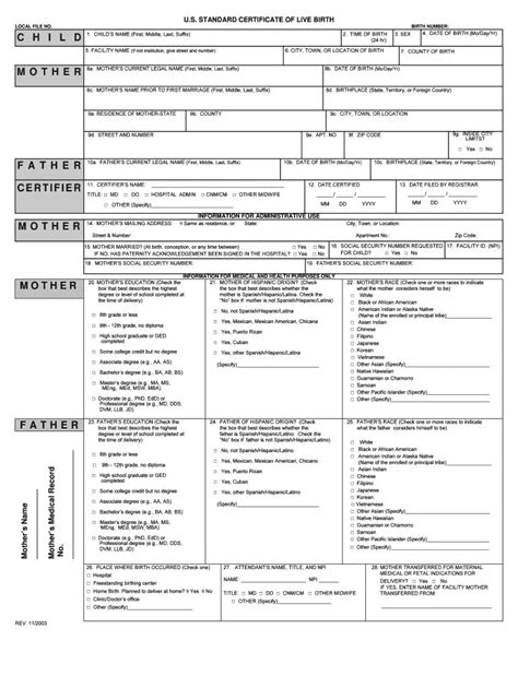 Have you lost your uk birth certificate? Certificate Of Live Birth Form Editable - Fill Out And ...