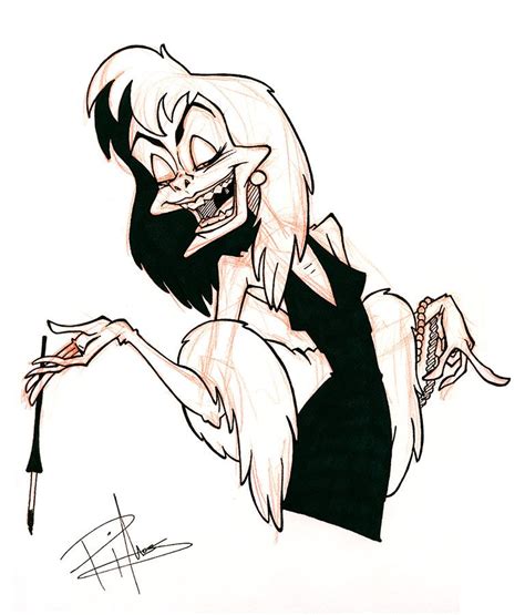 Cruella De Vil Sketch Dailies By Patrickianmoss Watercolor Disney