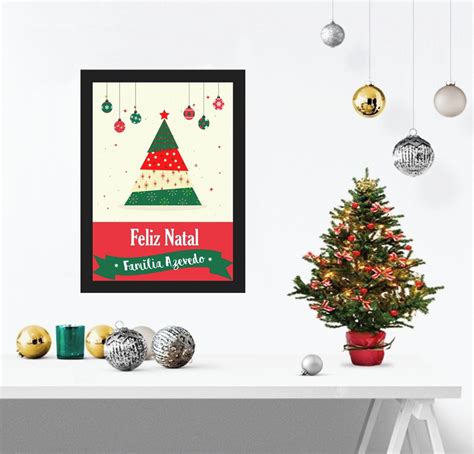 Mas já está batendo angústia em saber que vou chegar e já voltar. Quadro decorativo poster Feliz Natal Família Personalizado ...