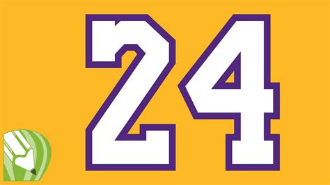 Corel Draw Tutorial Kobe Bryant Number 24 Logo Youtube