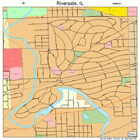 Riverside Illinois Street Map 1764421