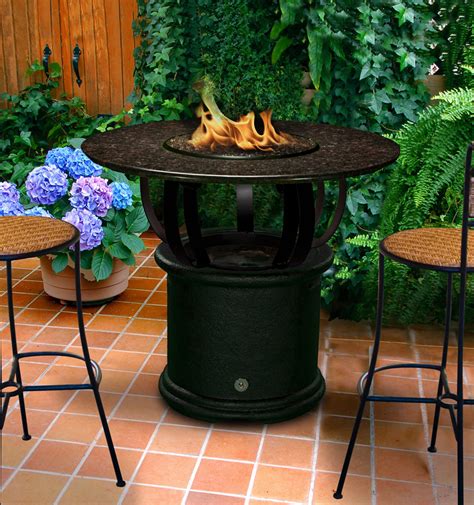 Del Mar Bar Height Multifunctional Gas Logs Fire Pit Table