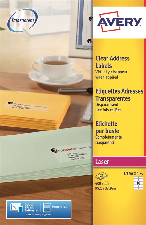 Avery L Laser Address A Labels Per Page X Clear