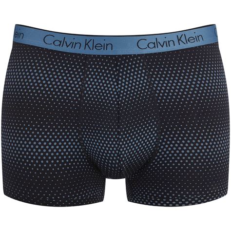 Calvin Klein Mens Ck One Cotton Trunk Boxers Range Dots Copen Blue