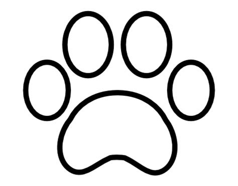 Paw Print Outline Clip Art 10 Free Cliparts Download Images On