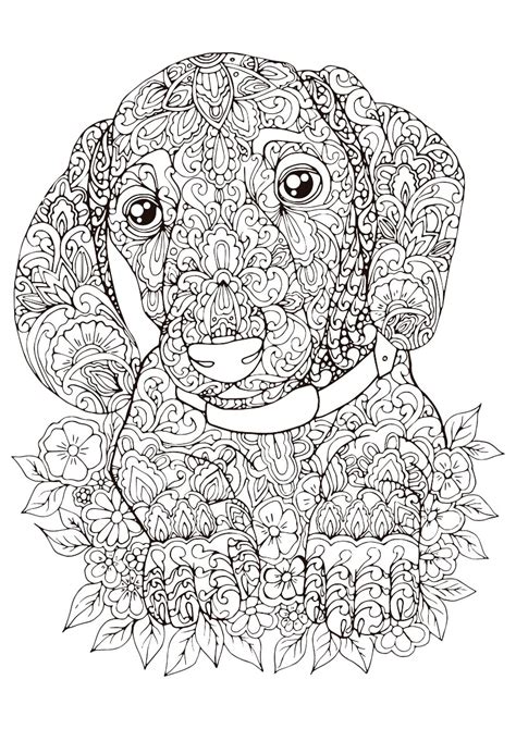 Dibujo Para Colorear Mandala Dibujo De Un Perro