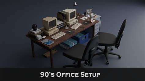 Artstation 90s Office Setup