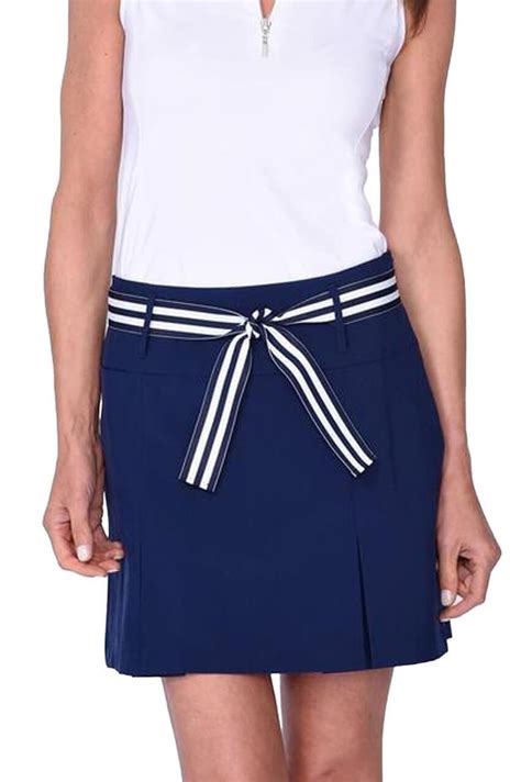 Navy Pleat Performance Stretch Skort 18 Eagle In 2021 Golf Outfits