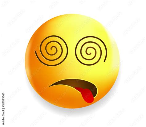 Stockvector High Quality Emoticon On White Background Dead Emoji