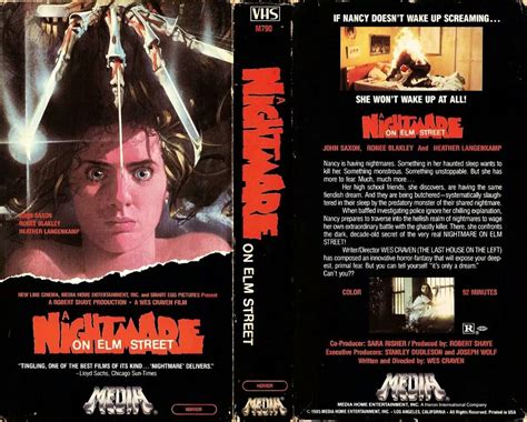 Horror Vhs Covers Nightmare On Elm Street A Nightmare On Elm Street