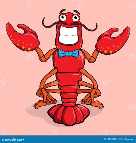 Cartoon Lobster Stock Vector Illustration Of Mustache 101580231