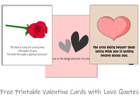 Free Printable Valentine Cards With Love Quotes