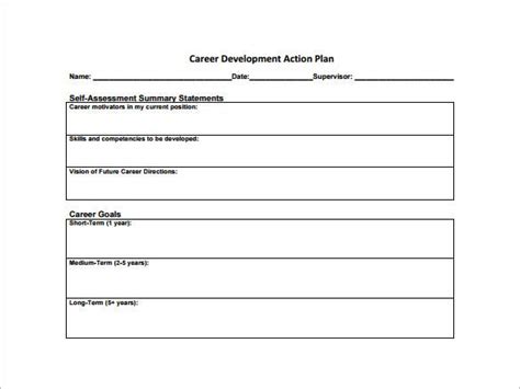 Career Development Plan Template 22 Free Word Pdf Documents Download