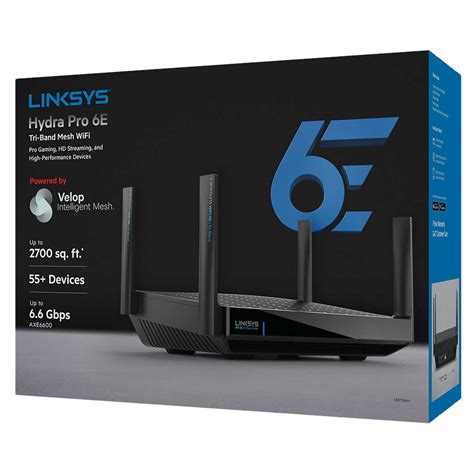 Linksys Hydra Pro 6e Tri Band Mesh Wifi Axe6600 Router Low Latency Speed