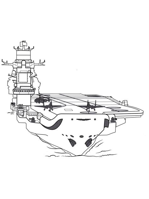 Aircraft Carrier coloring pages. Free Printable Aircraft Carrier