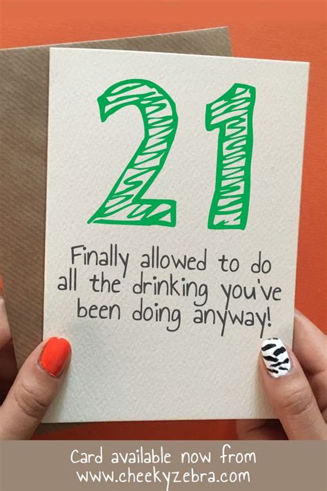 This Funny 21st Birthday Card Is Perfect For The Boys In Your Life