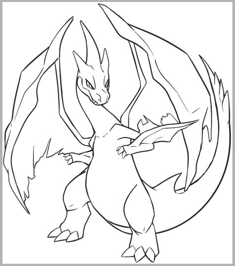 Mega Charizard Ex Coloring Pages Coloring Pages