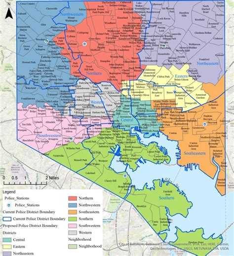 Baltimore Citys Police District Boundaries Shifting For First Time In