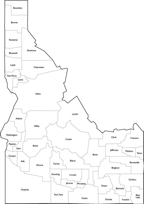 Idaho County Map