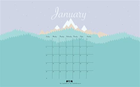 Free Download January Wallpaper Calendar Happy Holidays Day