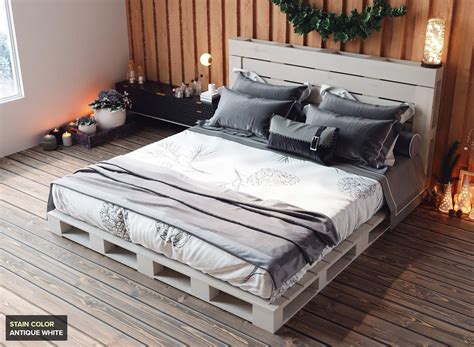 Pallet Bed The King Size Includes Headboard And Platform In 2021